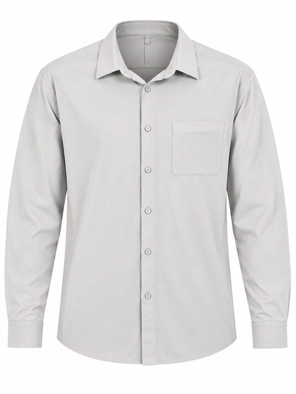 Lululemon Commission Casual Button Up Shirt Light Grey Office Minimal Performanc